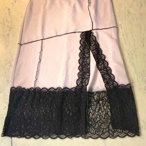 Free People Sheer Slip Skirt Lace Trim NWOT